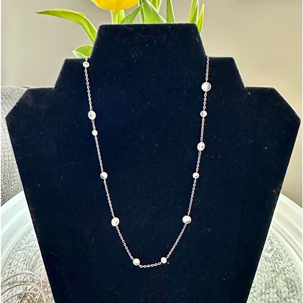 Silpada Sterling Silver and Stationary CZ Necklace